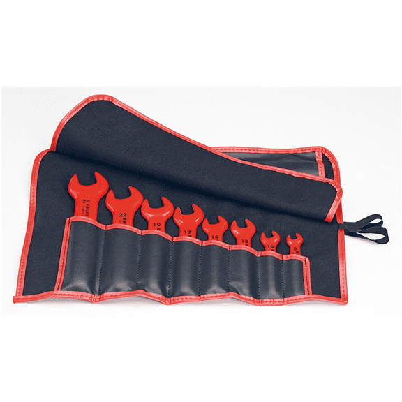 KNIPEX 8PC OPEN END WRENCH SET-METRIC-1,000V INSLTD