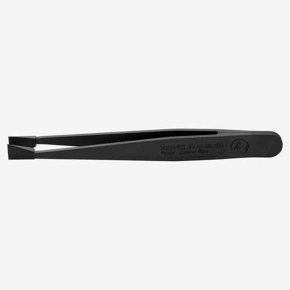 Knipex Plastic Gripping Tweezers, Wide Blunt Tips, 4.5"