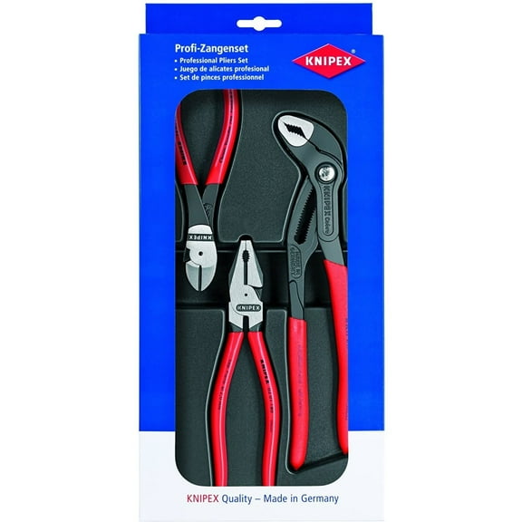 Knipex 3 Piece Plastic Grip Plier Set Dipped Handle 00 20 10