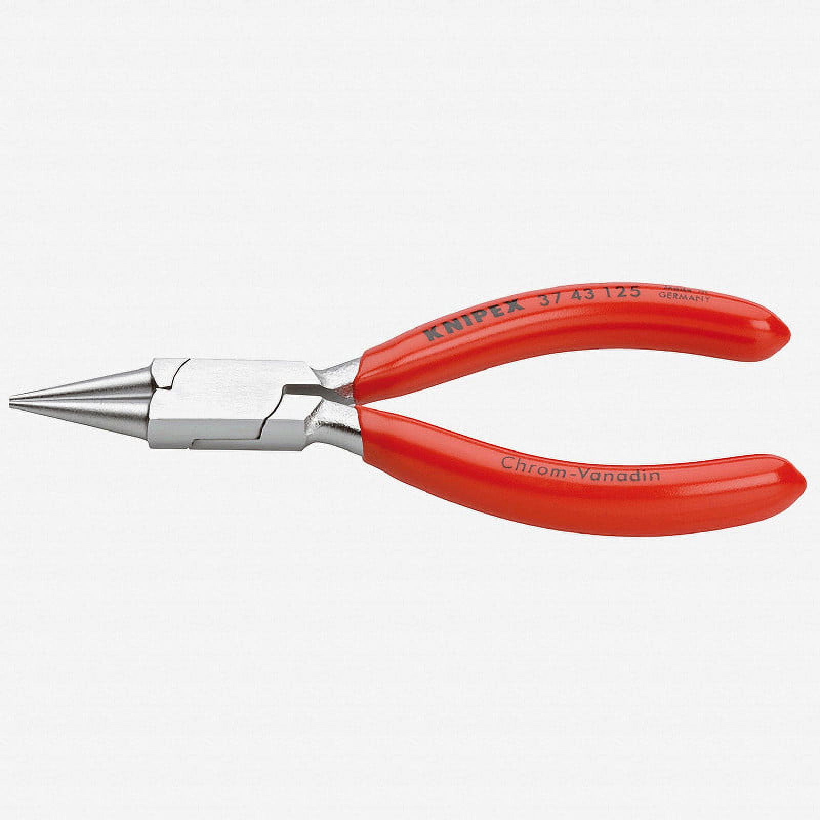 Knipex Precision Mechanic's Gripping Pliers (round jaws) - Chrome w/ Plastic Grip