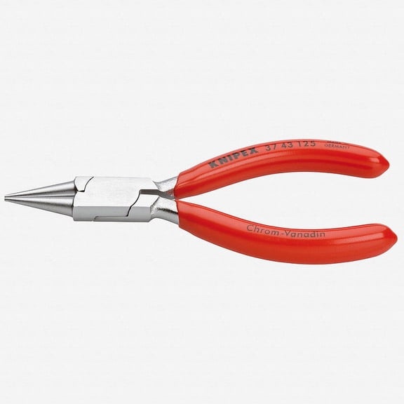 Knipex Precision Mechanic's Gripping Pliers (round jaws) - Chrome w/ Plastic Grip