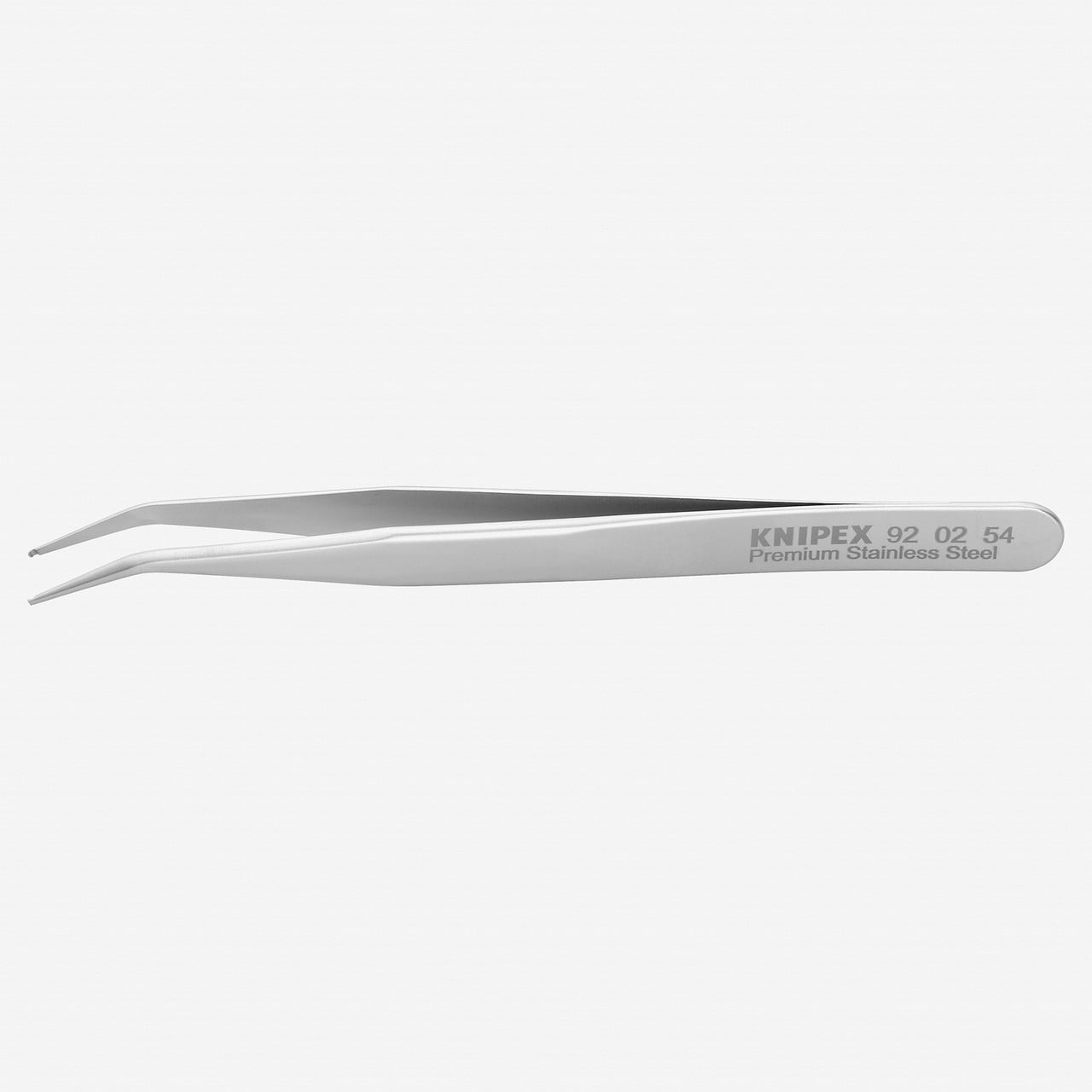 Knipex Tweezers, Anti-Magnetic, Angled, 4-3/4 In 92 02 54