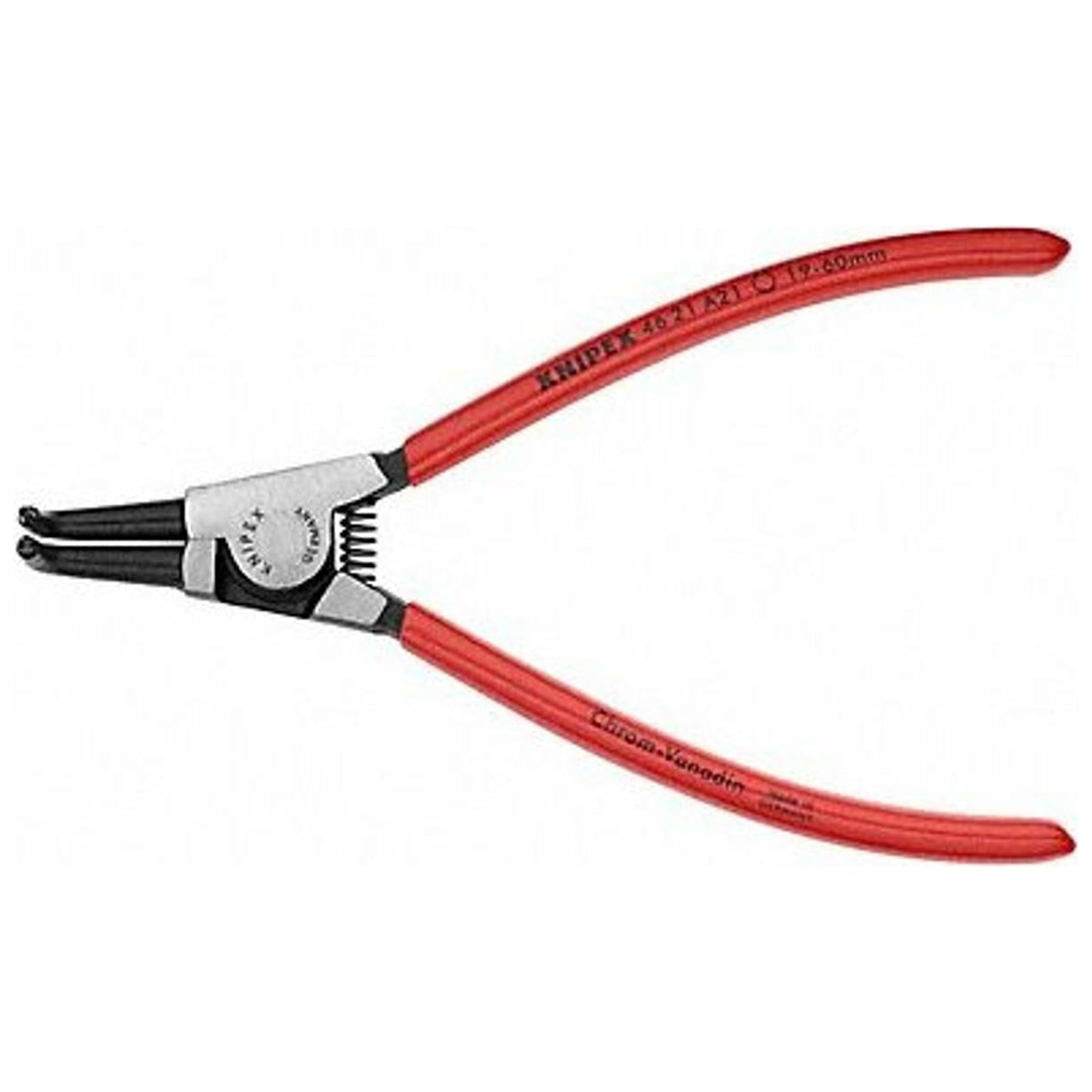 knipex 6-3/4", retaining ring pliers, chrome vanadium electric steel, 46 21 a21 sba