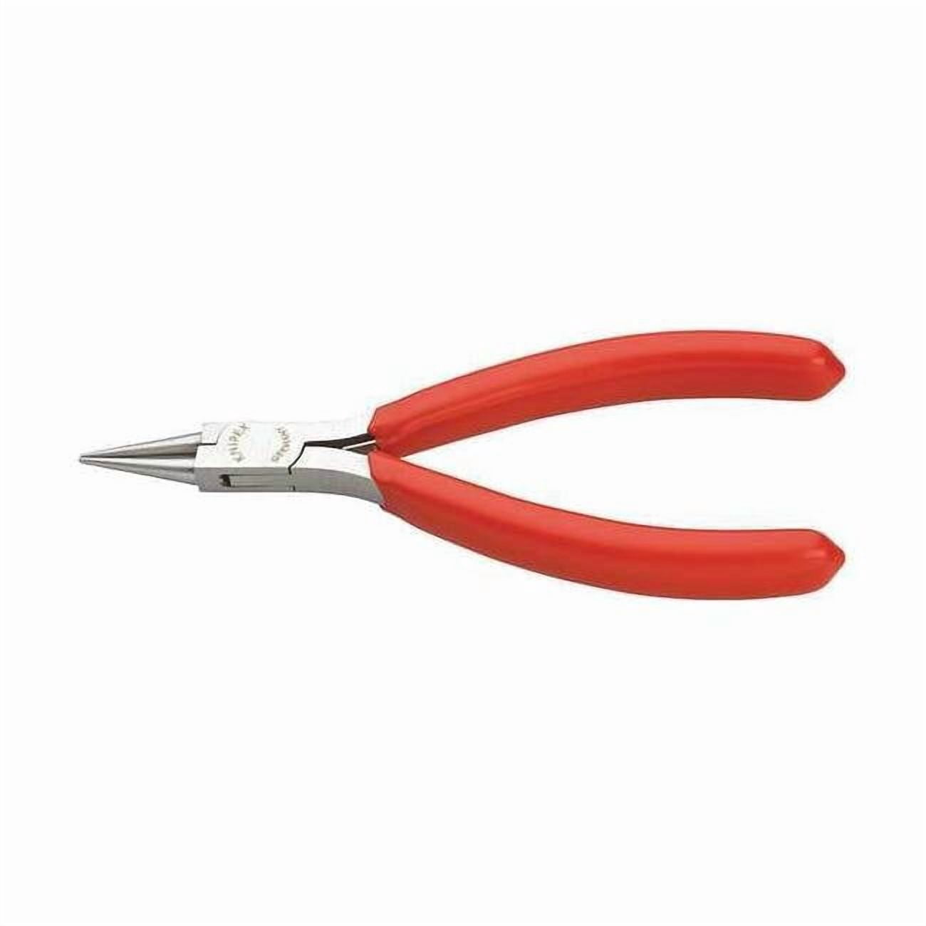 Knipex 4 1/2 in Round Nose Plier Plastic Coated Handle 35 31 115