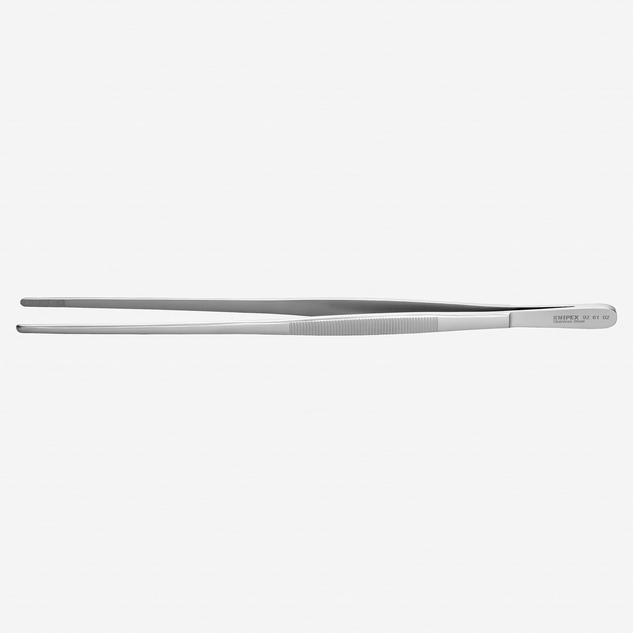 Knipex Stainless Steel Gripping Tweezers, Blunt Tips, 11.75"