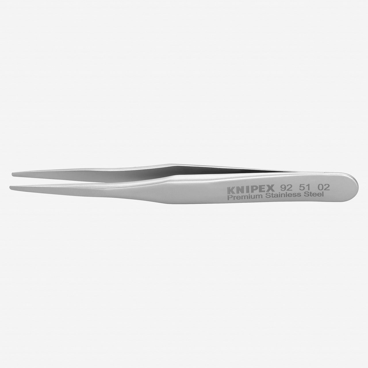 Knipex Stainless Steel Gripping Tweezers, Blunt Tips, 2.75"