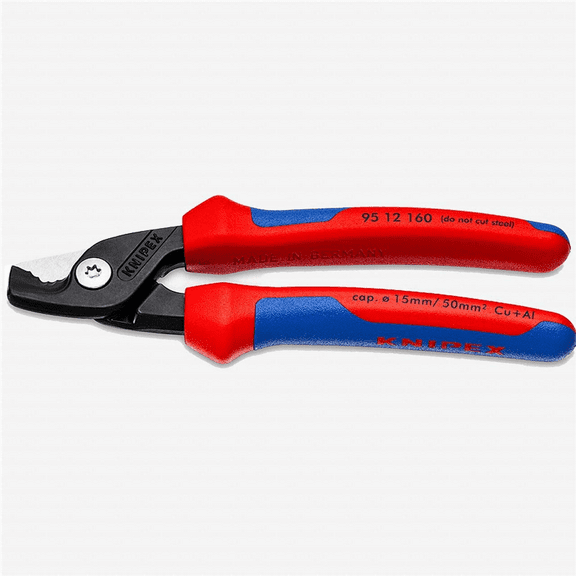 KNIPEX 9 Inch StepCut XL Cable Shears Comfort Grip Handle