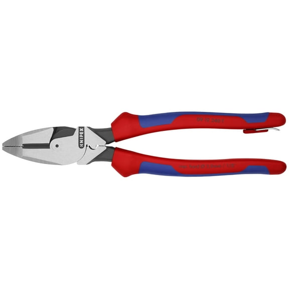 Knipex Tools 09 12 240 T BKA 9 1/4" Ultra-High Leverage Lineman's Pliers with Fish Tape Puller, Crimper, Tether Attachment CA2