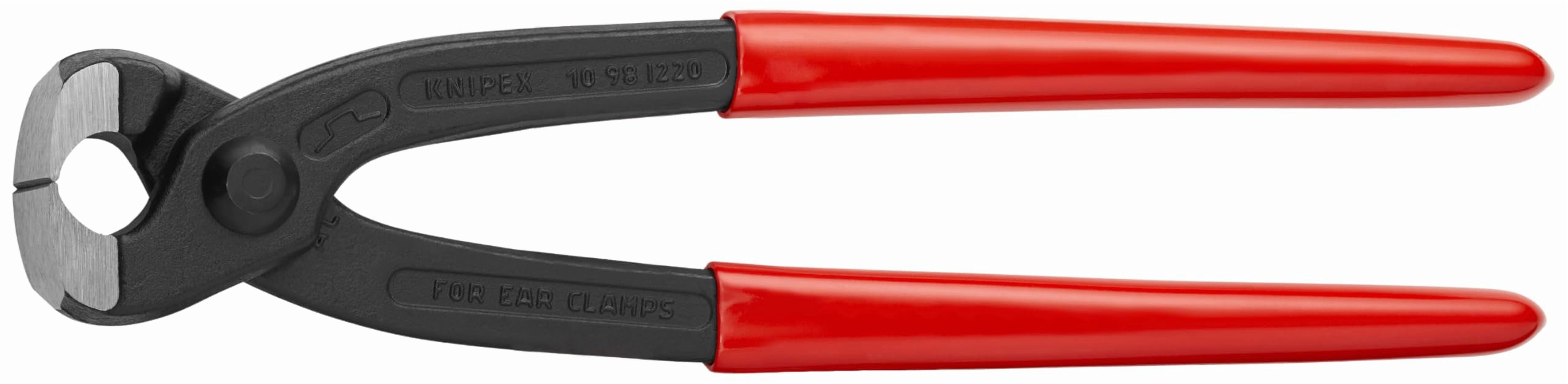 Knipex Tools 10 98 i220 8.75" Ear Clamp Pliers, Front Jaw Only, Red CA1