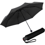 Knirps A.050 Black Manual Open Close Travel Rain Umbrella for Adults   Ultra Lightweight, Compact Windproof 38.5 Water Resistant Canopy, Steel Aluminum Frame, Travel Case Included