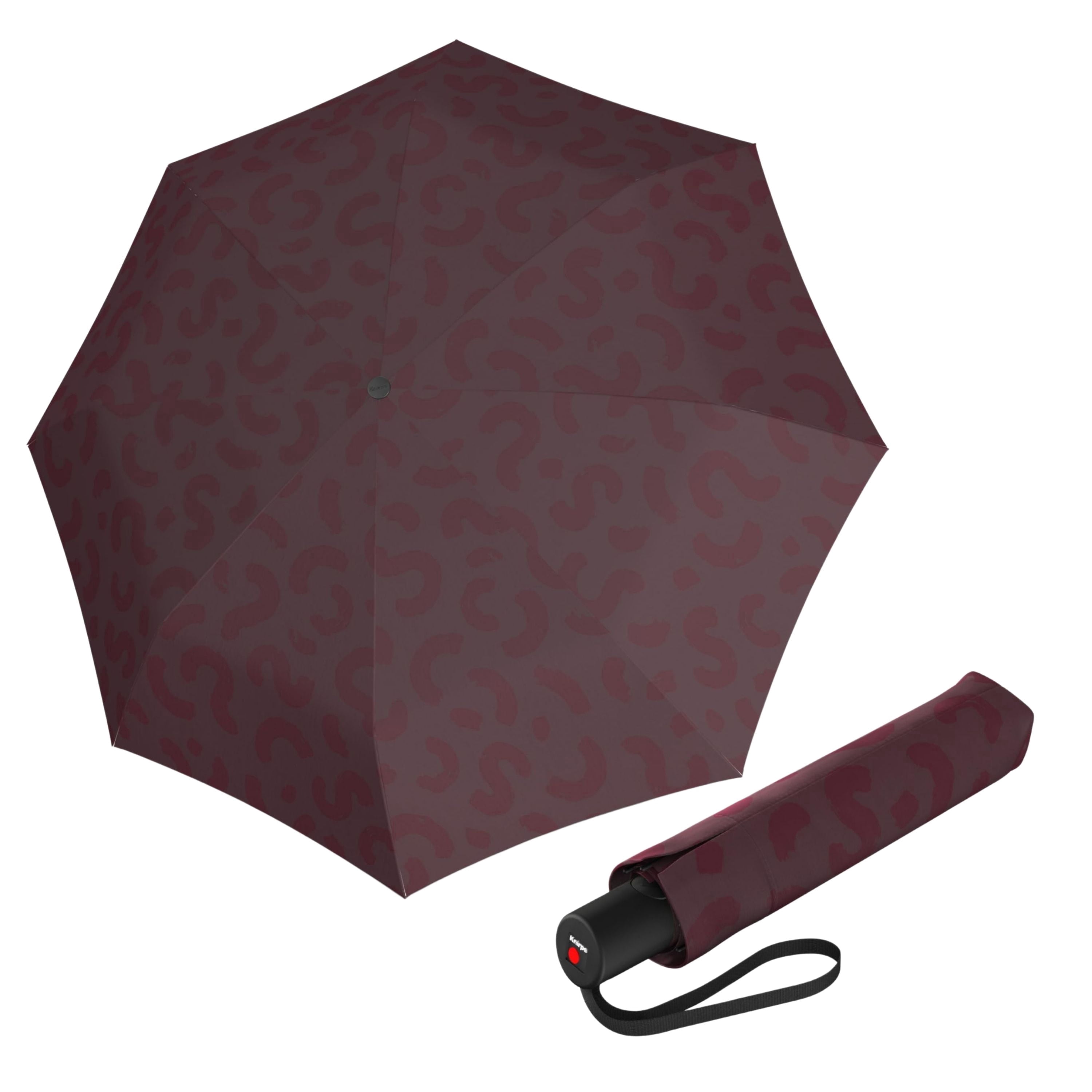 Knirps A.200 Medium Duomatic Windproof Rain Umbrella for Adults in Cone Bordeaux – Automatic Open Close Design, 38.5" Wind Resistant Canopy, Durable Steel Frame, Travel Case Included