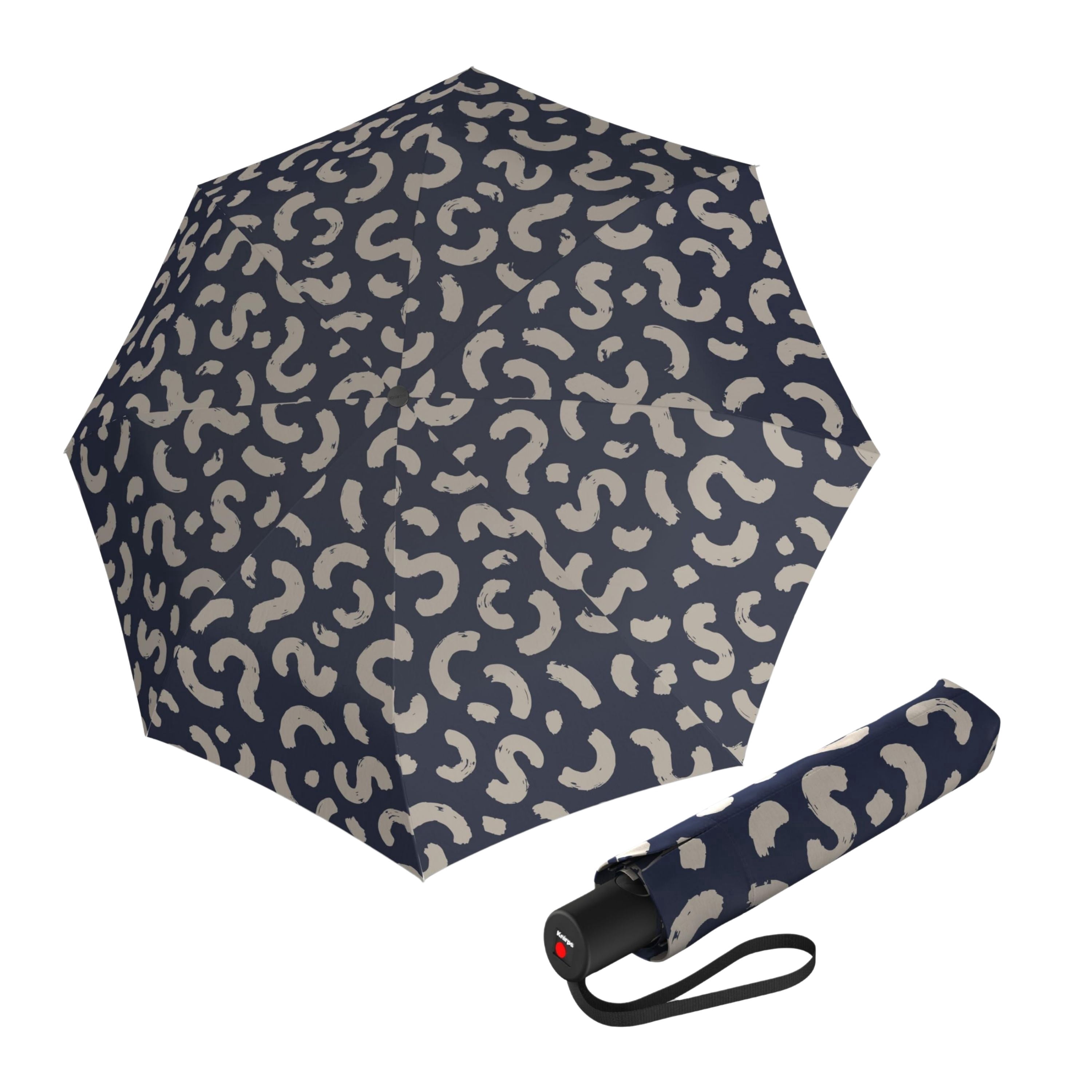Knirps A.200 Medium Duomatic Windproof Rain Umbrella for Adults in Cone Navy – Automatic Open Close Design, 38.5" Wind Resistant Canopy, Durable Steel Frame, Travel Case Included