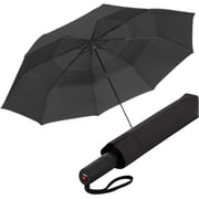 Knirps A.405 XXL Duomatic Vented 2 Person Oversized Rain Umbrella for Adults in Black – 49.6 Windproof Auto Open Close Canopy, Heavy-Duty Fiberglass Steel Frame, Travel Case Included