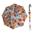 thumbnail image 1 of Knirps A.760 Curved Handle Rain Umbrella for Adults in Poppy – 42" Windproof Automatic Open Canopy, Ultra Lightweight Steel Aluminum Frame with Large Button, Rounded Tips, Polyester Case Included, 1 of 7