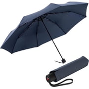 Knirps A.050 Navy Manual Open Close Travel Rain Umbrella for Adults   Ultra Lightweight, Compact Windproof 38.5 Water Resistant Canopy, Steel Aluminum Frame, Travel Case Included