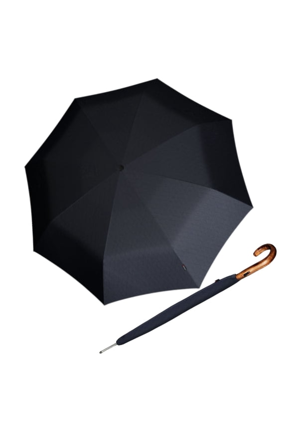 S.770 36" Long Automatic Stick Umbrella in Pattern – Premium Rain Protection with a 44.5" Canopy, 10 Reinforced Ribs, Italian Maple Wood Hook Handle, Windproof up to 62 mph, Gift Box Included