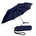 thumbnail image 1 of Knirps T.020 Manual Pocket Rain Umbrella in Navy – Compact Travel Umbrellas, Lightweight, Strong Aluminum Frame - Folds to 7.5in, Large 34in Canopy, Zip-Up Case Included, 1 of 7