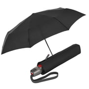 Knirps T.200 Duomatic Compact Rain Umbrella in Black  Wind Tunnel Tested to 93 mph, Aluminum Steel Fiberglass Frame, 38in Canopy, OEKO-TEX, High-Performance Automatic Travel Umbrellas