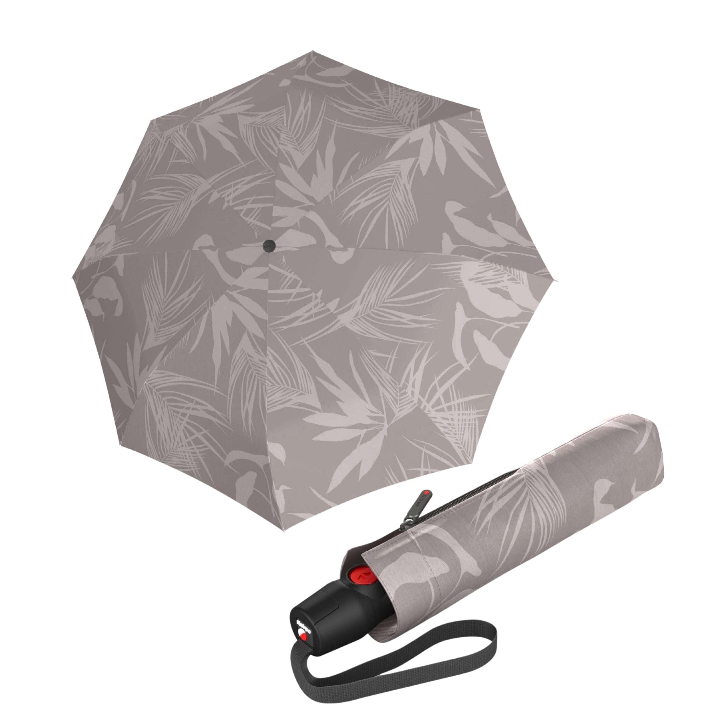 Knirps T.200 Duomatic Compact Rain Umbrella in Botany Shell – Wind Tunnel Tested to 93 mph, Aluminum Steel Fiberglass Frame, 38in Canopy, OEKO-TEX, High-Performance Automatic Travel Umbrellas