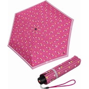 Knirps Triple Pink Rookie Manual Rain Umbrella for Elementary and Middle School Kids   35.4 Canopy with Reflective Safety Stripe, Lightweight Design, Wind Tunnel Tested, Carrying Case Included