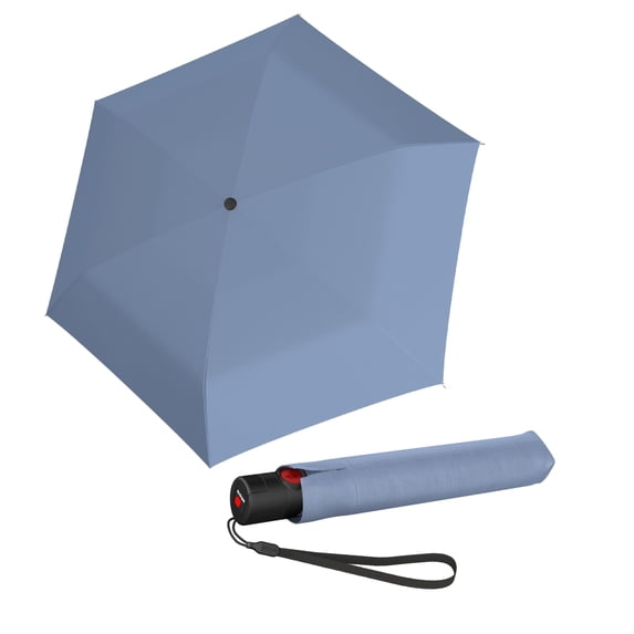 Knirps U.200 Ultra Light Automatic Rain Umbrella in Malibu – One-Touch Auto Open/Close, Wind-Tunnel Tested, 37in Canopy, Aluminum Fiberglass Frame, Pocket-Size Travel Umbrellas, Cover Included