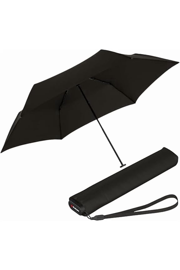 US.050 Adult Windproof Pocket Size Manual Rain Umbrella, Carrying Case, Black, 1