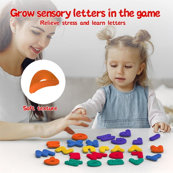 Knisume Alphabet Stone for Anxiety - Eco Friendly Puzzle Decompression, Learn Letters and Relax, Not a Squishy Toy but Great for Focus
