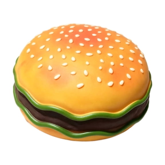 Knisume Burger Squishy Stress Relief Toys Slow Rising Squishy Toy Squeeze Squishy Fidget Toys Adults Anti Stress Toys for Work Desk Relax,A
