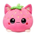 thumbnail image 1 of Knisume Cartoon Anime Plush Toy Strawberry Cat Sitting Pose - Soft Stuffed Animals Doll, Cuddly Plush for Home Decor, Festival Gift for All,A, 1 of 7