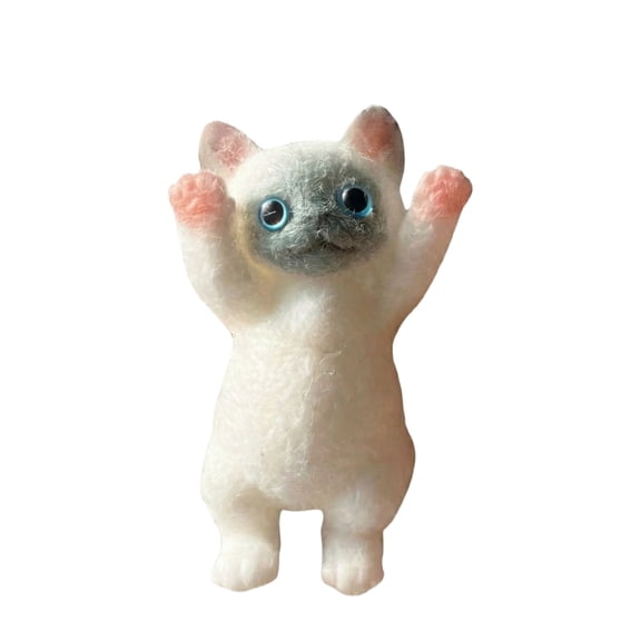 Knisume Cute Handmade Cat Squishy Toys – Slow Rising Squeeze Fidget Sensory Relief Stress Toy Office Desk Decompression Squeezable,D