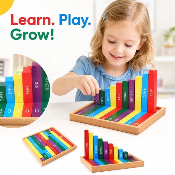 Knisume Educational Counting Toy Number Math Early Learning Interactive Activity, Hands-On Development Play for Home and Classroom, Durable Learning Toy