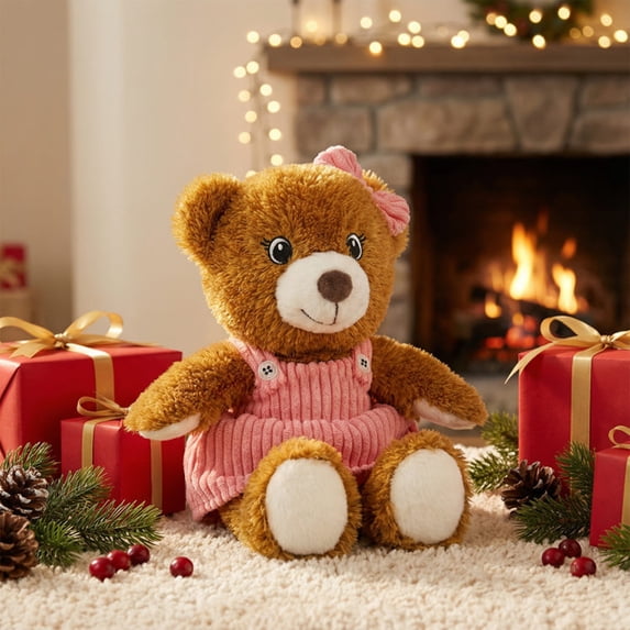 Knisume Hugging Bear Stuffed Animals — Weighted Plush Toy for Gift Giving, Cute Plushies Companion with Gund Stuffed Animal Style, Soft Collectible,B
