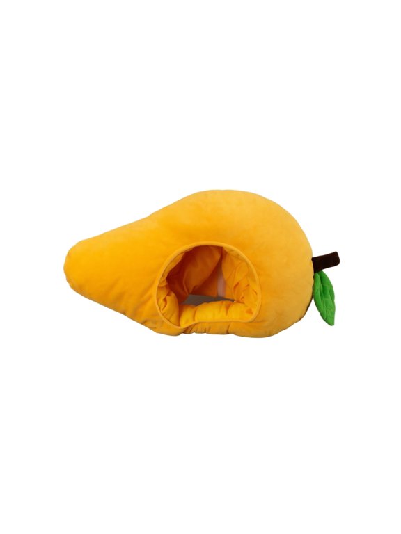 Mango Hood Stuffed Animals Plush Toy Cute Plushies Costume Headwear, Weighted Stuffed Animal Novelty Cap, Plush Bag Charm Funny