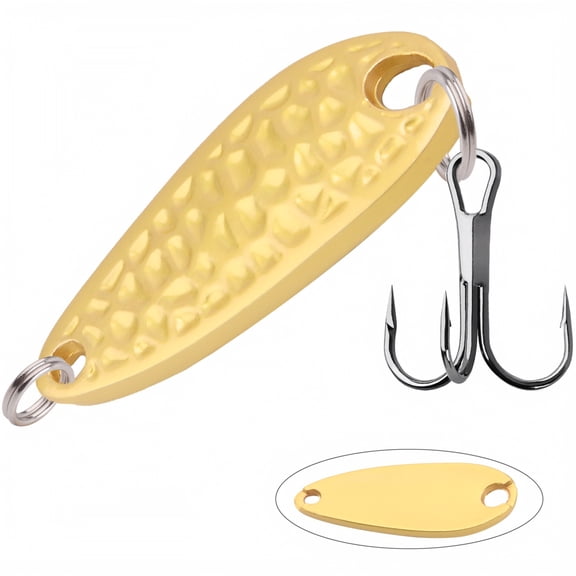 Knisume Meteor Rotating Blade Micro Spoon - Ultralight Fishing Lures for Creek Chub and Panfish, Small Stream Fishing Tackle, Mini Spinner Fishing Lures for Tight Creeks and Brooks