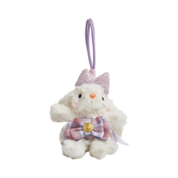 Knisume Plush Bag Charm, Cute Lop-Eared Bunny Keychain Plush - Stuffed Animals Backpack Pendant, Adorable Plushies Keyring for Bag Decor,A