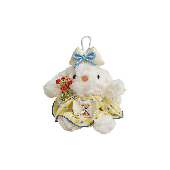 Knisume Plush Bag Charm, Cute Lop-Eared Bunny Keychain Plush - Stuffed Animals Backpack Pendant, Adorable Plushies Keyring for Bag Decor,I