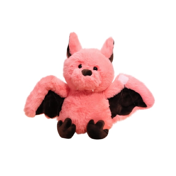 Knisume Plush Toy Stuffed Animal - Bat Design Soft Cuddly Gift, Ideal for Halloween Toys Collection and Cute Plushies Fans, Perfect Home Accent,Pink