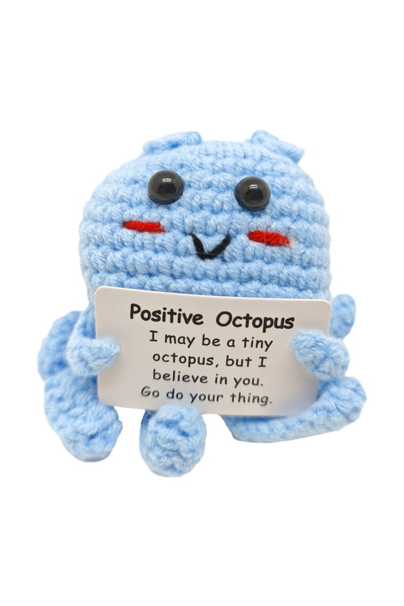 Plush Toy Stuffed Animals - Crochet Octopus Cute Plushies, Halloween Toys Emotional Support, Weighted Stuffed Animals Desktop Decor, Keychain Plush Bag Charm,Sky Blue