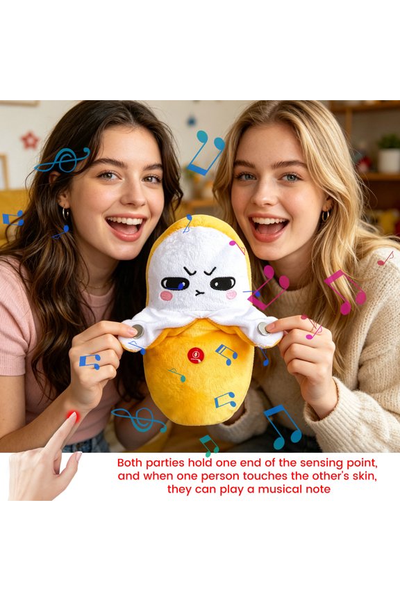 Plush Toy Stuffed Animals – Interactive Musical Soft Plushies, Sound Activated Plush Toy with Plush Bag Charm Style Sensor,A