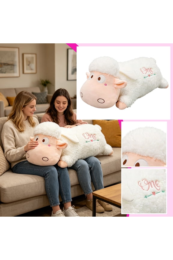 Plush Toy Stuffed Animals – Little Lamb Soft Plushies for Comfort Gift, Cute Plushies Plush Bag Charm Style Cozy Companion,A