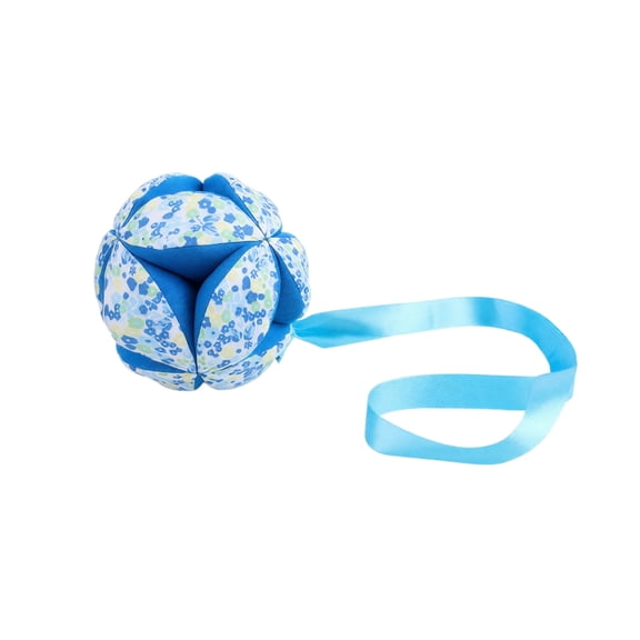Knisume Ribbon Ball Stuffed Animals Plush Toy - Interactive Sensory Decor Ball, Weighted Stress Relief Toy for Home, Fun Present for All,Blue