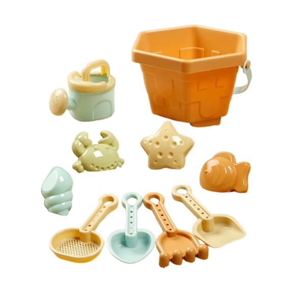 Knisume Sand Toys Complete Sandcastle Building Set with Shovel Rake – Summer Games Outdoor Beach Sandbox Playset for Seaside Backyard Fun,A