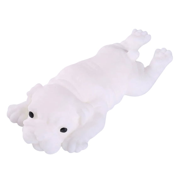 Knisume Shar Pei Dog Squeeze Squishy Toy – Slow Rising Stress Relief Squishy Toy, Soft Gel Sensory Fidget Decompression Toy, Office Desk Squeezable Gift,White