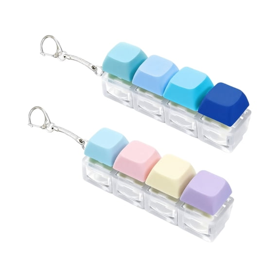 Knisume Squishy Stress Relief Toys 4-Button - Keyboard Clicker Squeeze Toy Slow Rising Fidget for Office Desk Anxiety Gift,D