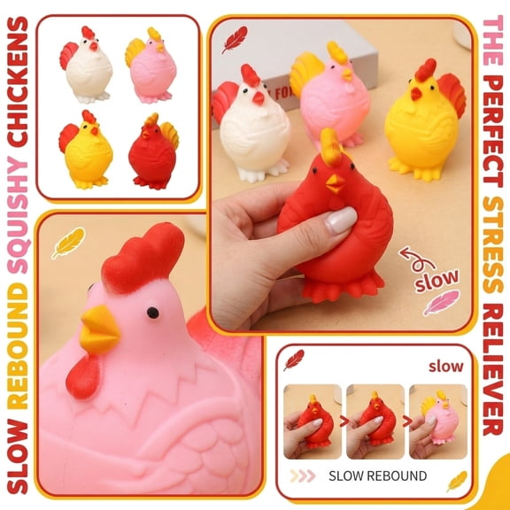 Knisume Squishy Stress Toy Slow Rise - Squeezable Fidget for Office Desk Decompression, Soft Gel Anxiety Relief Sensory, Adult Anti Stress Squeeze