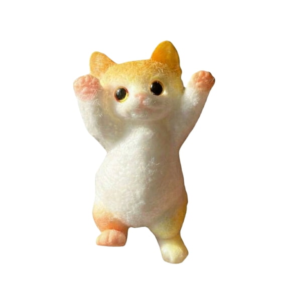 Knisume Stress Relief Squishy Cat Toy - Soft Handmade Sensory Fidget Squeeze with Adorable Design, Anxiety Relief Fun Calming Gift for Adults Kids Office Desk,C