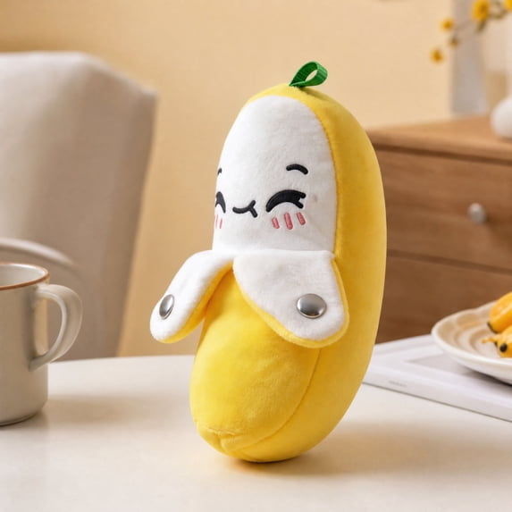 Knisume Stuffed Animals Musical Plush Toy – Motion-Activated Banana Shaped Soft Doll with Interactive Songs, Sensory Play Toy and Decor, Fun Stuffed Animal Gift,A