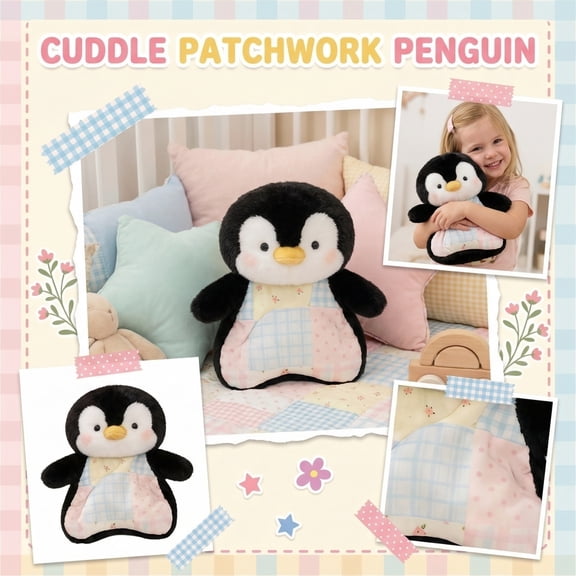 Knisume Stuffed Animals Plush Toy Penguin - Cute Soft Plushies for Decor, Weighted Stuffed Animals Feel, Gund Stuffed Animal Style, Cute Stuff Gift