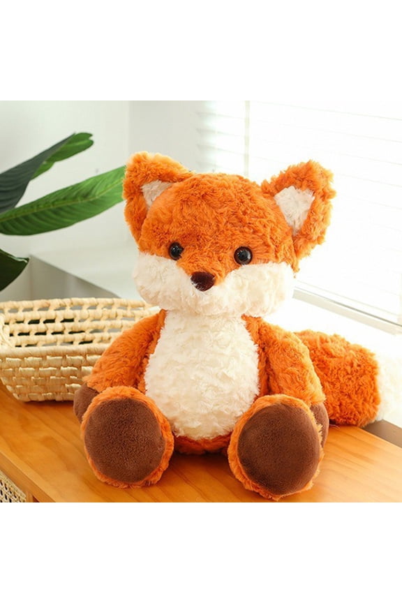 Stuffed Animals Plush Toy Running Fox Soft Plushies for Companionship, Weighted Stuffed Animals Feel Plush Bag Charm Style,Brown