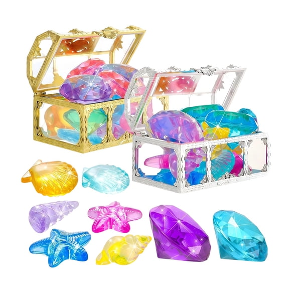 Knisume Underwater Treasure Hunt Pool Toy Set - Diving Chest with Coins for Swimming Pool, Summer Beach Water Game, Interactive Sinkable Toy for Pool & Outdoor Fun,B